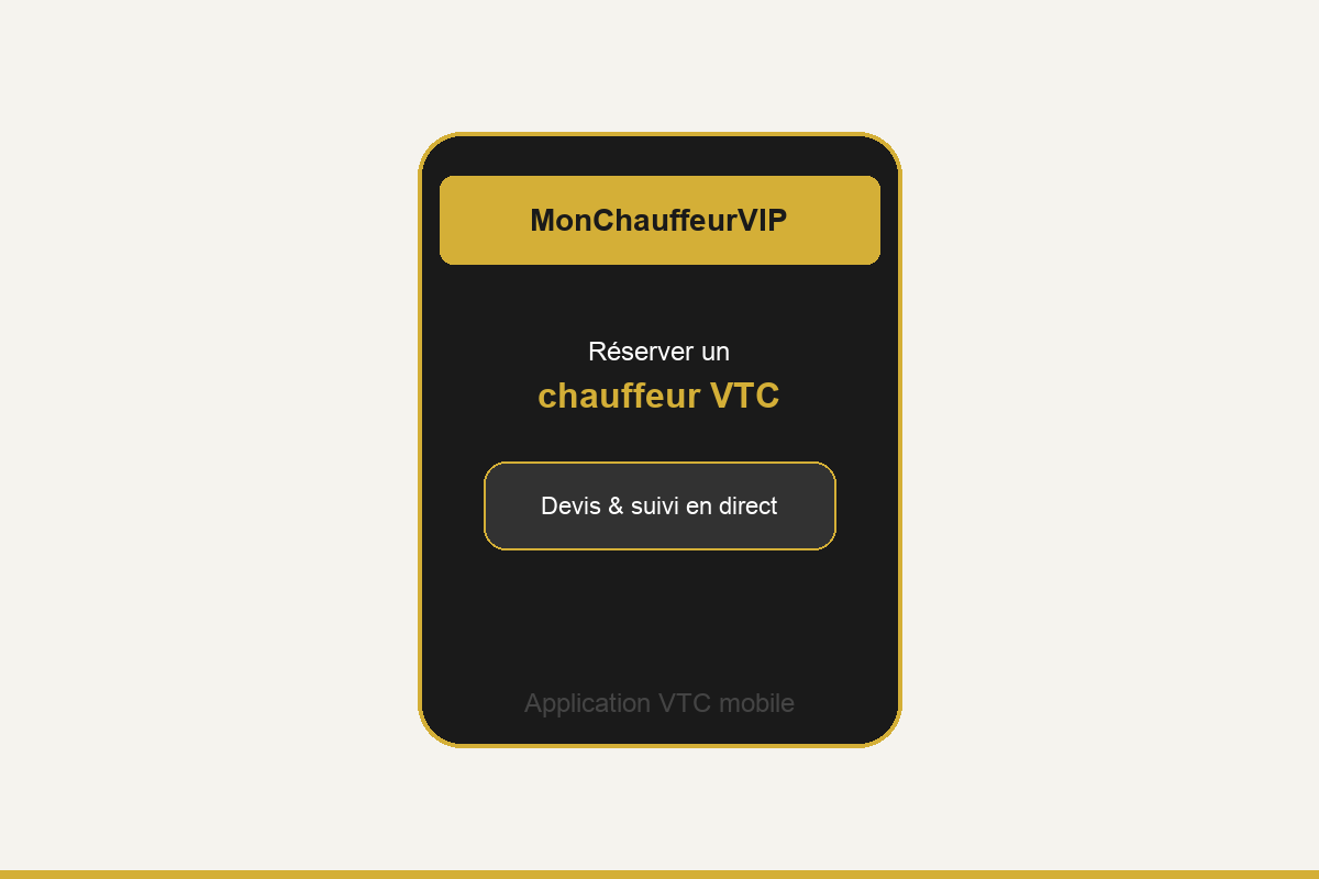 Application MonChauffeurVIP VTC – réservation chauffeur privé iOS et Android