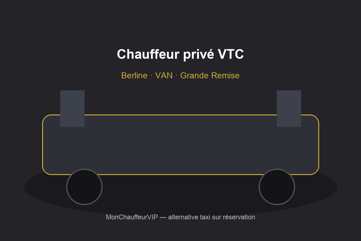 Chauffeur privé VTC MonChauffeurVIP – berline et alternative taxi sur réservation