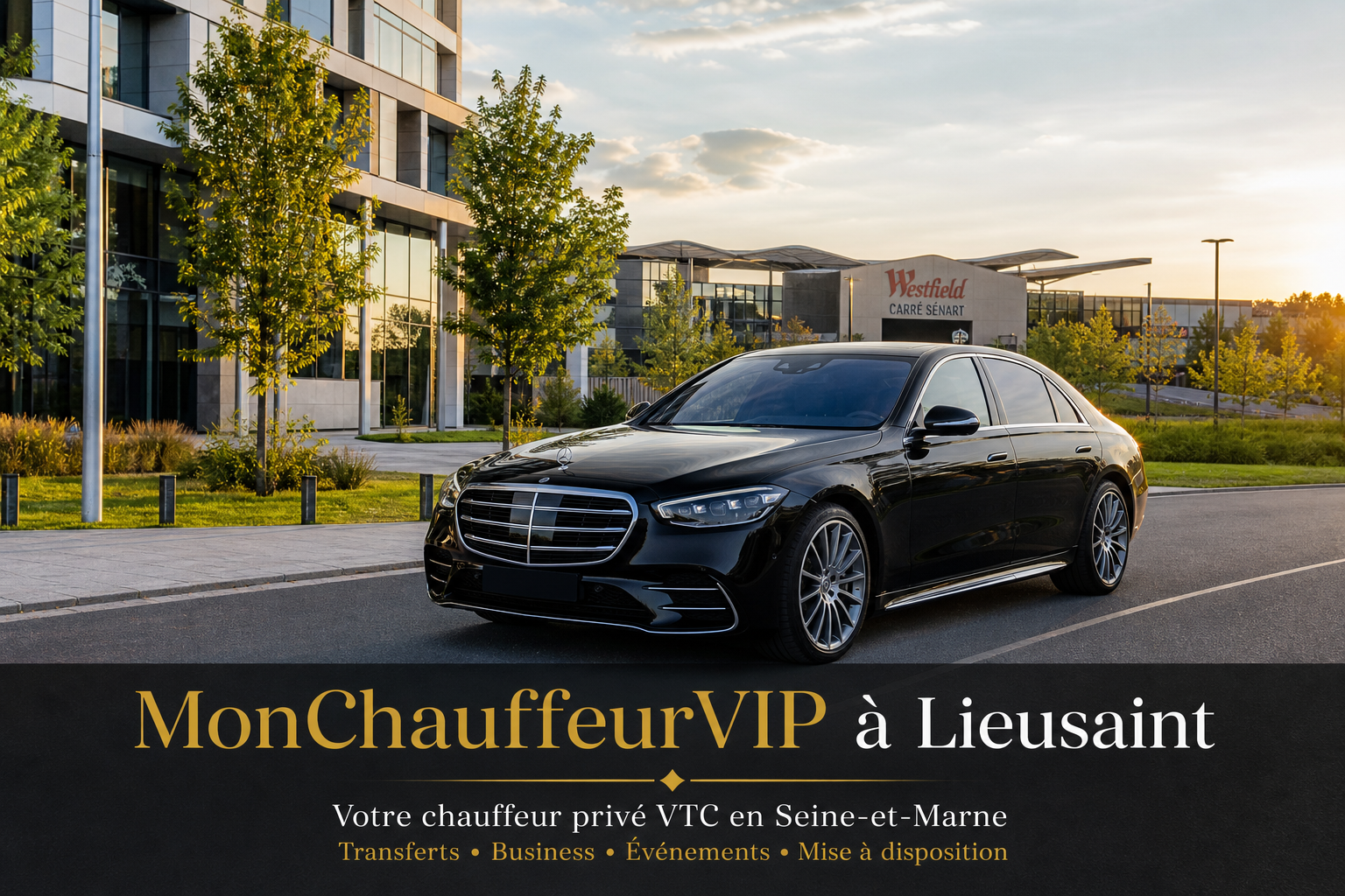 MonChauffeurVIP à Lieusaint – chauffeur privé VTC 77127, 06 18 33 21 74