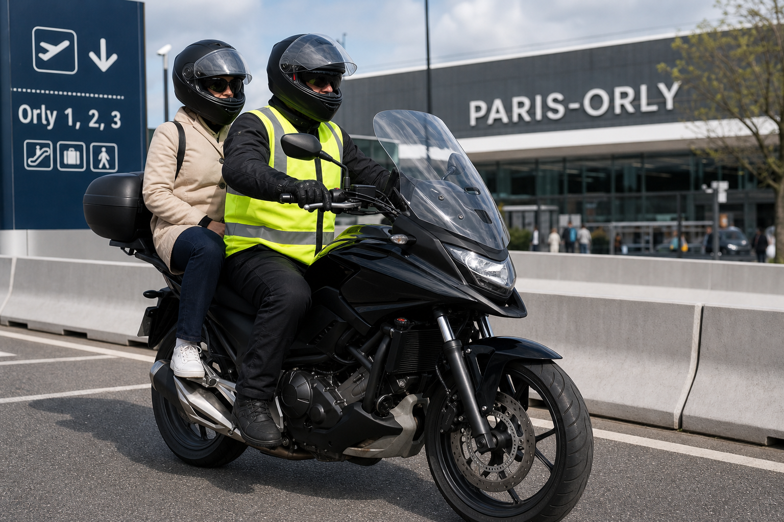 Moto taxi Orly – prise en charge terminal Paris-Orly MonChauffeurVIP