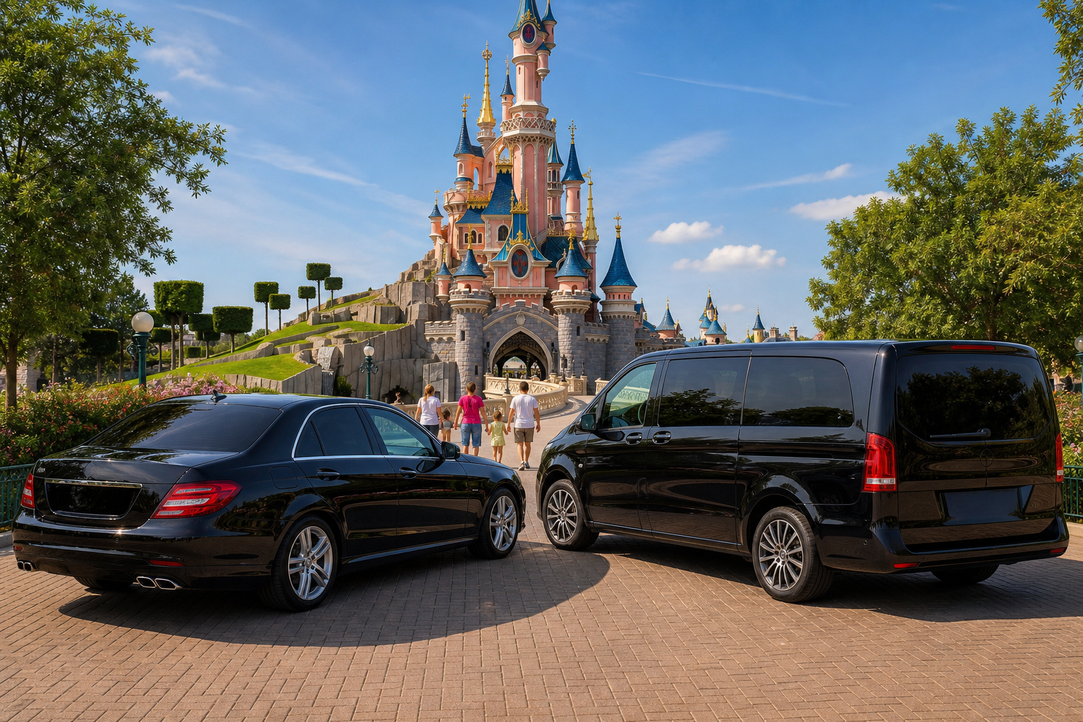 VTC Marne-la-Vallée château berline et VAN Chessy Val d'Europe – MonChauffeurVIP 06 18 33 21 74