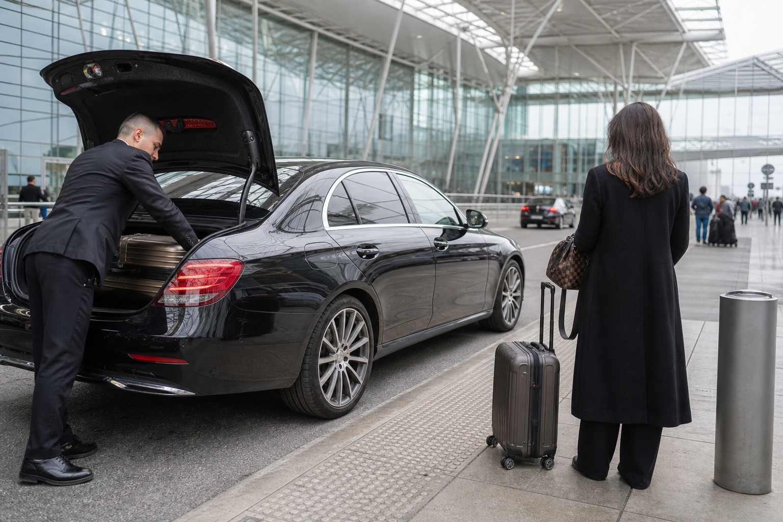 Transfert hôtel Paris vers aéroport — berline CDG Orly MonChauffeurVIP