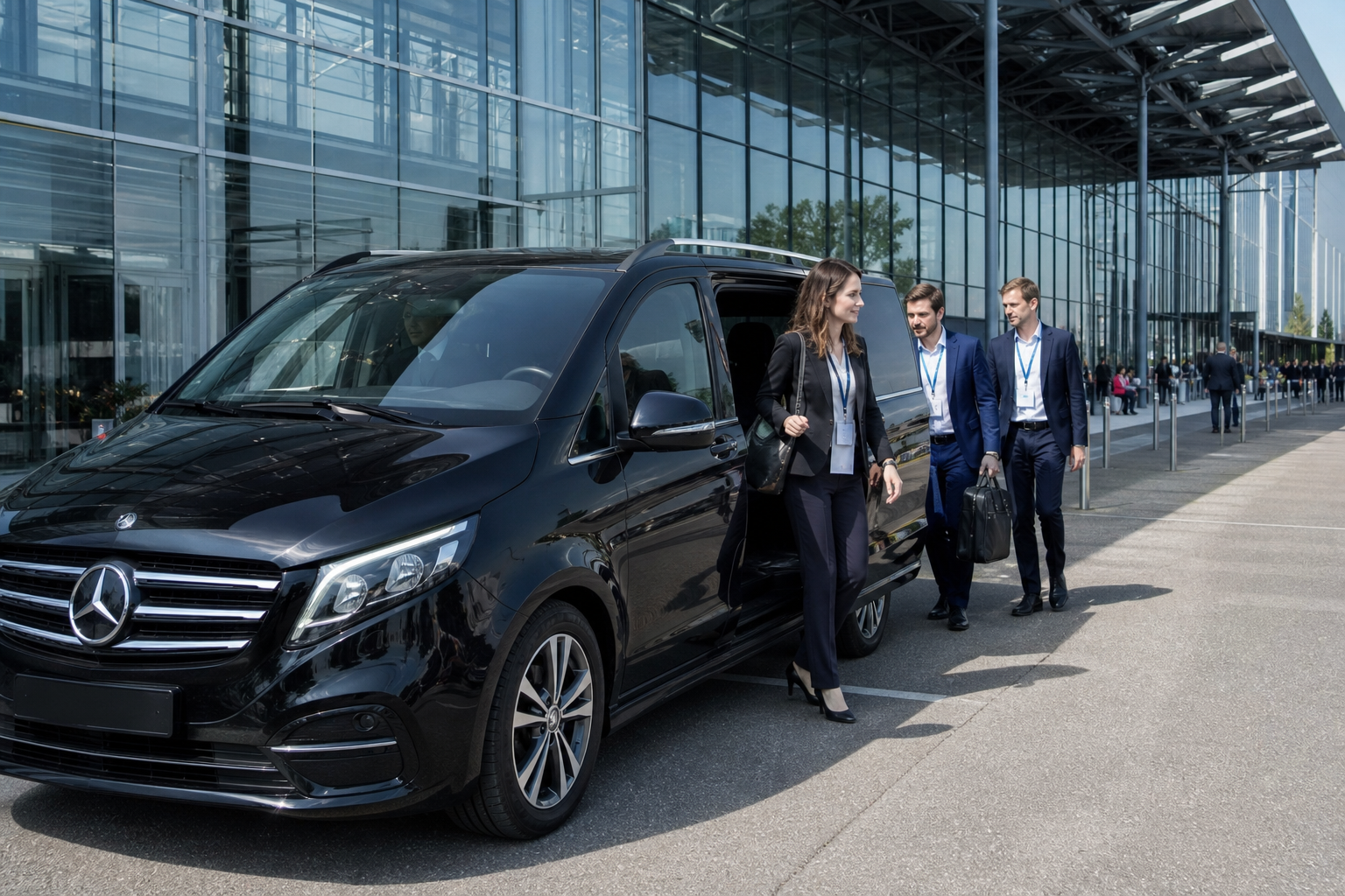 Transport événementiel salon — navette VAN délégués MonChauffeurVIP