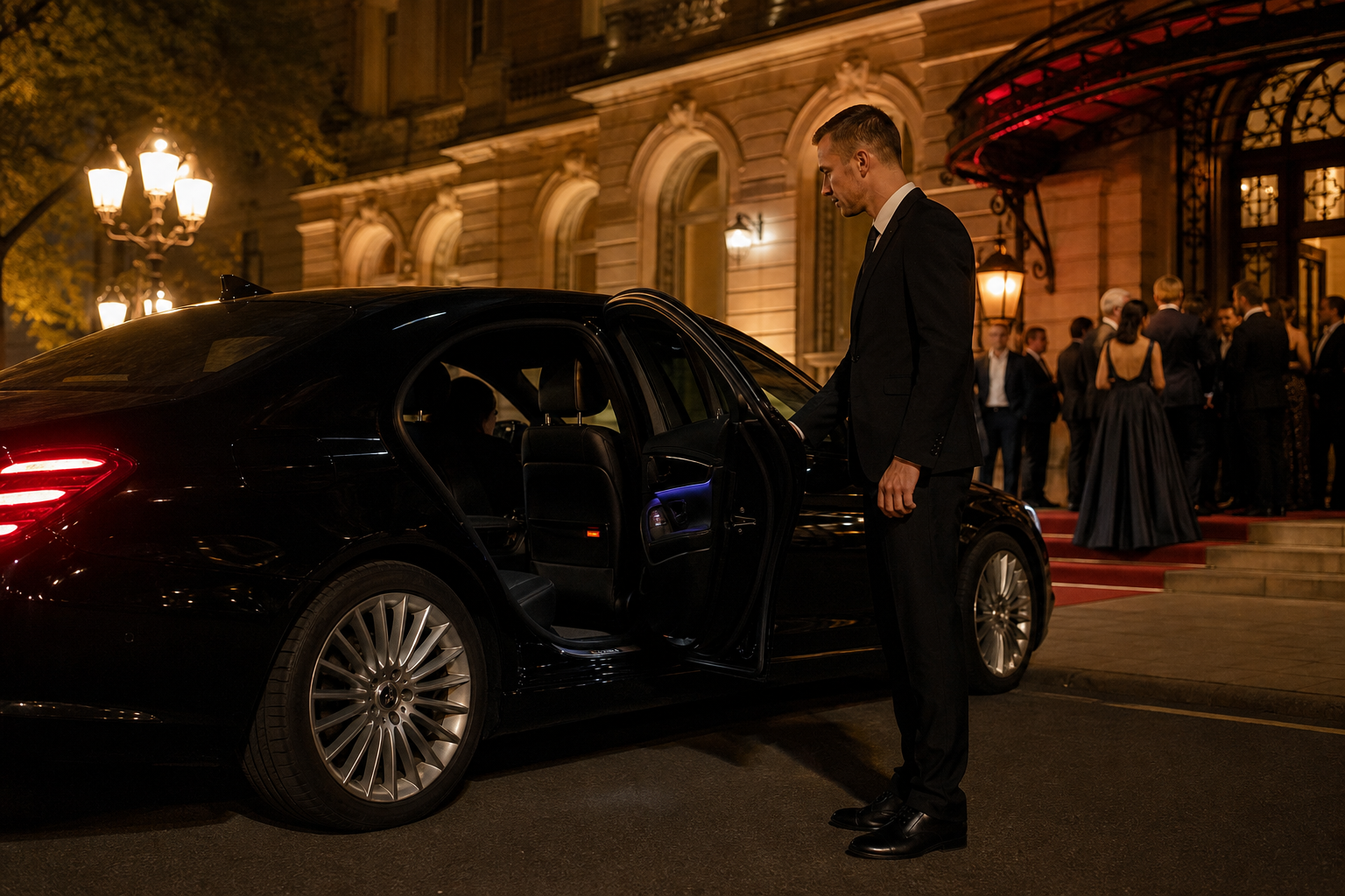 Transport événementiel soirée — berline gala MonChauffeurVIP