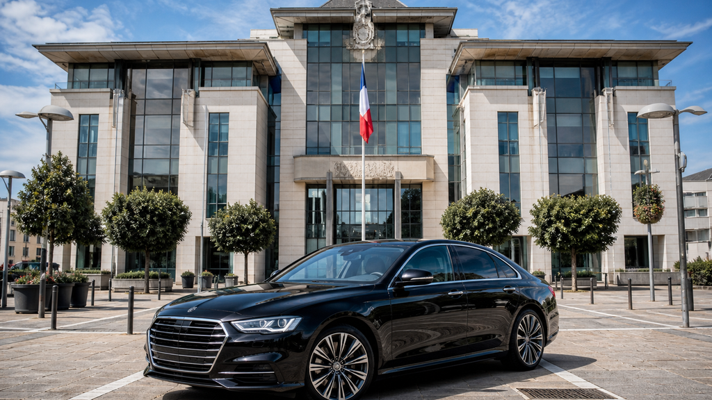 VTC Le Blanc-Mesnil berline premium devant hôtel de ville – chauffeur privé 93150 MonChauffeurVIP