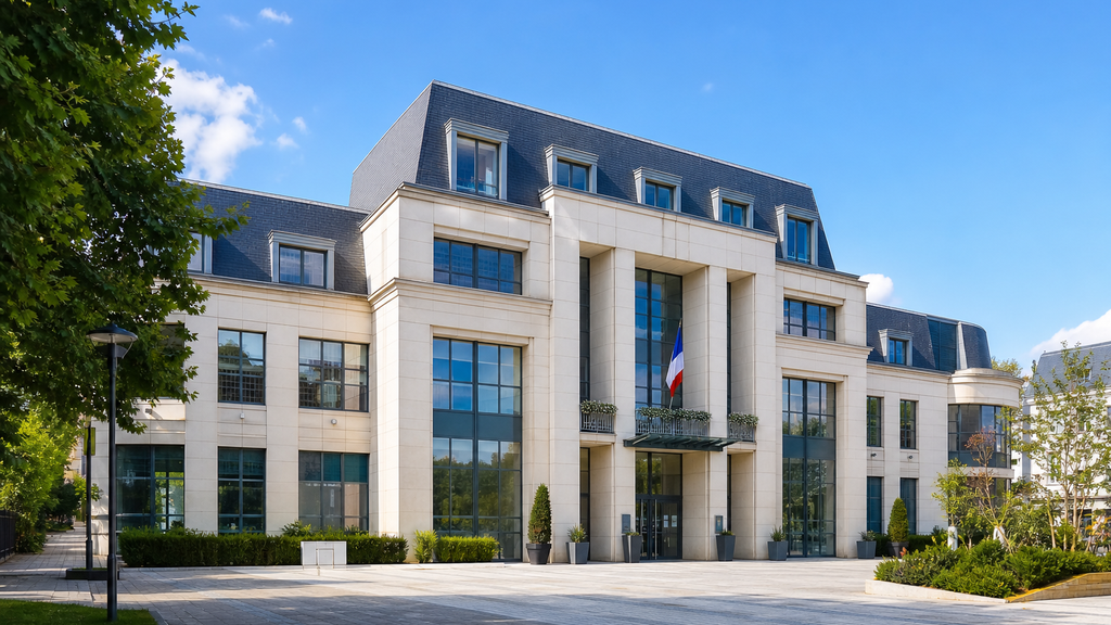 VTC Le Blanc-Mesnil hôtel de ville façade complète – chauffeur privé 93150 MonChauffeurVIP 06 18 33 21 74